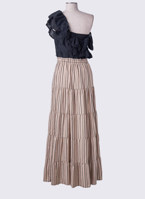 Rochie lungă bej ANGELA DAVIS femeie