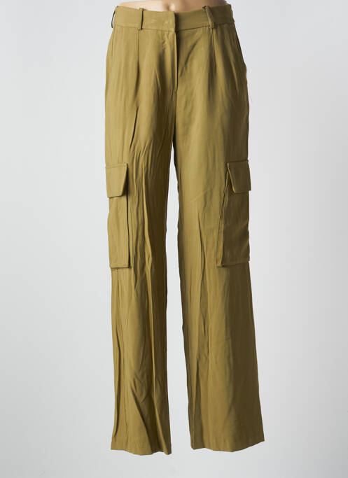 Pantalon larg verde ANGELA DAVIS femeie
