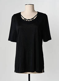 Top elasticitate mâneci scurte negru FRANK WALDER femme