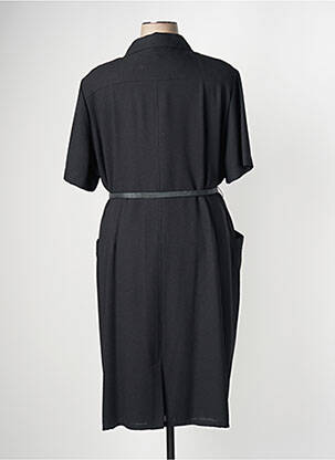 Rochie midi țesătură crep mâneci scurte negru FRANK WALDER femeie
