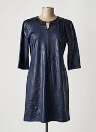 Rochie scurtă mâneci 3/4 mâneci 3/4 albastru FUEGO WOMAN femme