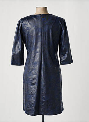 Rochie scurtă mâneci 3/4 mâneci 3/4 albastru FUEGO WOMAN femeie