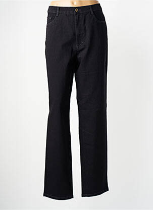 Pantalon drept închidere cu fermoar sub clapetă cu nasturi negru SAINT HILAIRE femeie