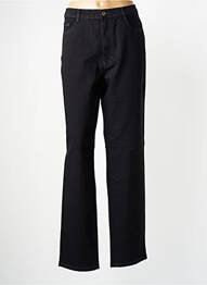 Pantalon drept închidere cu fermoar sub clapetă cu nasturi negru SAINT HILAIRE femme