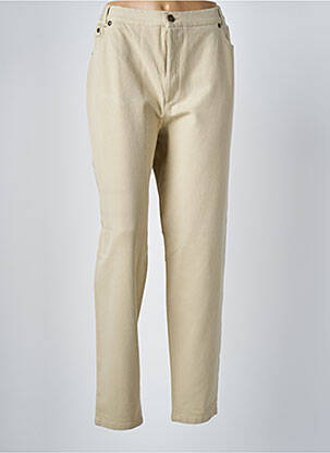 Pantalon drept bej LUCIA femeie