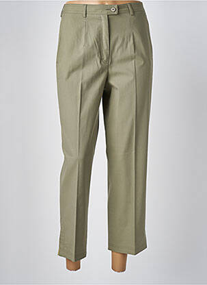 Pantalon 7/8 talie elastică verde LUCIA femeie