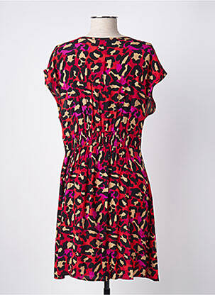 Rochie midi țesătură crep mâneci scurte roșu ARTLOVE femeie