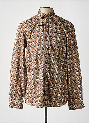 Cămașă cu mâneci lungi maro DELAHAYE bărbat