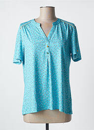 Tricou imprimeu fantezie mâneci scurte albastru DAMART femme