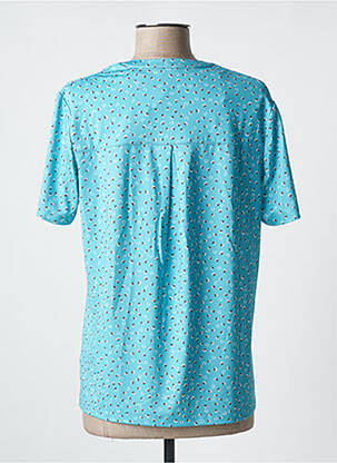 Tricou imprimeu fantezie mâneci scurte albastru DAMART femeie