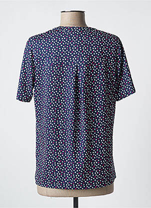 Tricou guler în v mâneci scurte albastru DAMART femeie