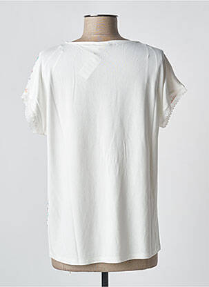 Tricou guler în v mâneci scurte alb DAMART femeie