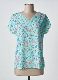 Tricou guler în v mâneci scurte verde DAMART femme