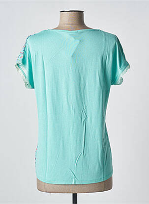 Tricou guler în v mâneci scurte verde DAMART femeie