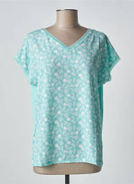 Tricou imprimeu fantezie mâneci scurte verde DAMART femme