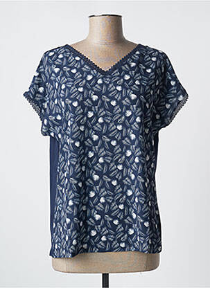 Tricou imprimeu fantezie mâneci scurte albastru DAMART femeie