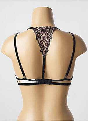 Sutien efect material satinat sutien cupe întregi cu decolteu înalt negru AUBADE femeie