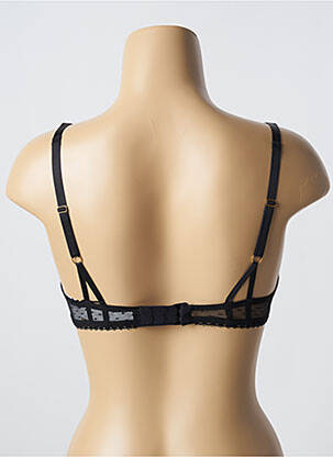 Sutien efect material satinat sutien balconet cu decolteu înalt negru AUBADE femeie
