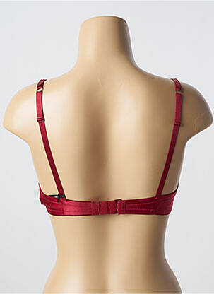 Sutien efect material satinat sutien balconet cu decolteu înalt roșu KARL LAGERFELD X AUBADE femeie