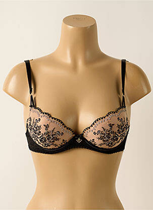 Sutien efect material satinat top sutien push-up negru AUBADE femeie