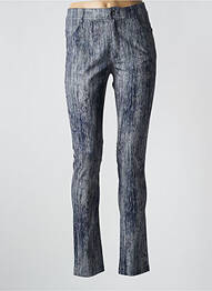 Pantalon slim țesătură poplin mărime normală albastru EVA KAYAN femme