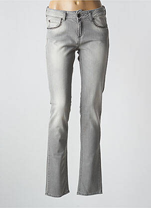 Blugi cu croială slim gri FLY GIRL femeie