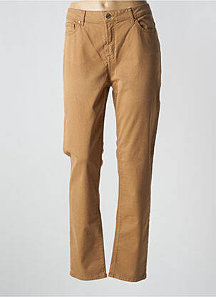 Pantalon slim țesătură poplin mărime normală bej VOTRE NOM femeie