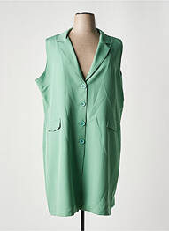 Vestă fără mâneci buzunare false verde VETISTYLE femme