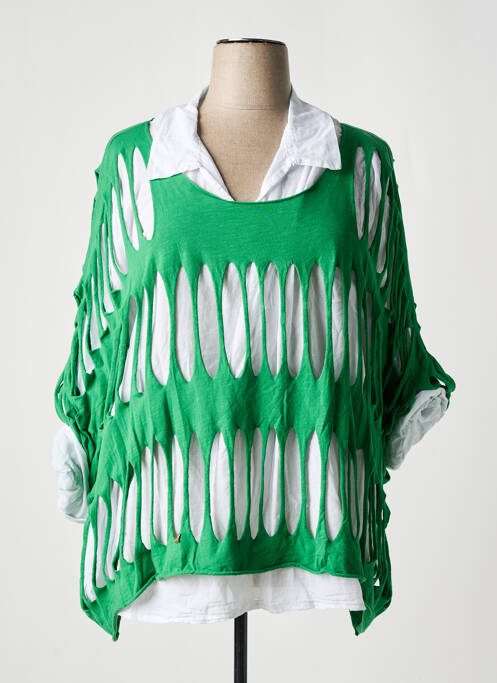 Tunică mâneci lungi verde PIMENT ROUGE femeie