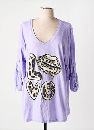 Tricou violet PIMENT ROUGE femeie