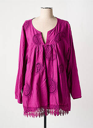 Tunică mâneci lungi roz PIMENT ROUGE femeie