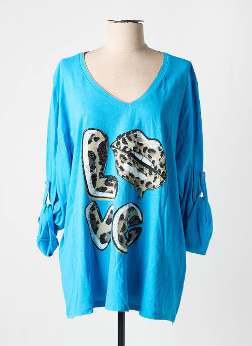 Tricou albastru PIMENT ROUGE femeie