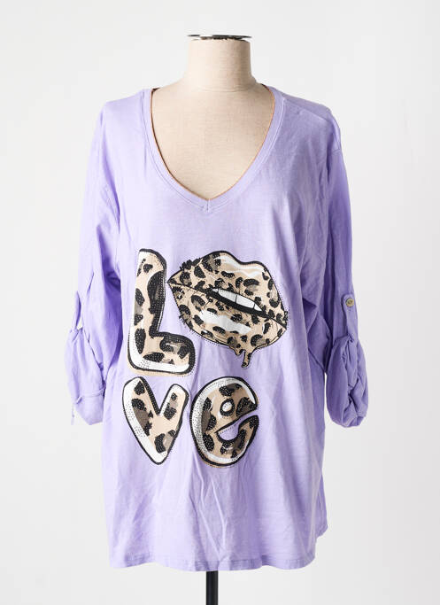Tricou violet PIMENT ROUGE femeie