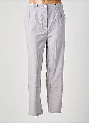 Pantalon drept gri POMME ROUGE femeie