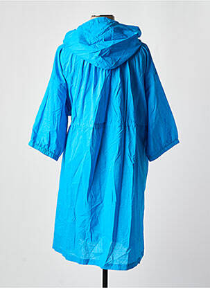 Trench țesătură poplin cu glugă albastru POMME ROUGE femeie