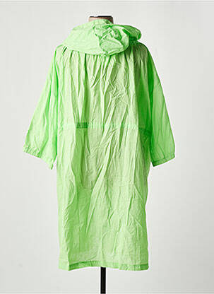Trench țesătură poplin cu glugă verde POMME ROUGE femeie