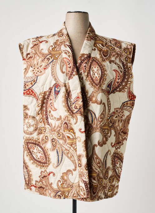 Vestă fără mâneci maro PIMENT ROUGE femeie