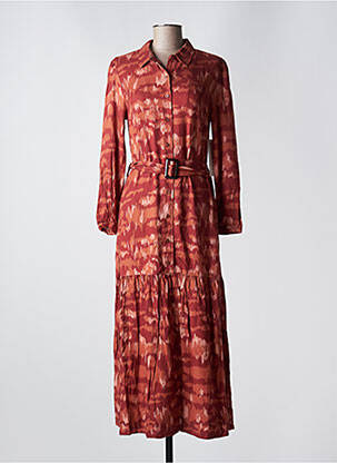 Rochie lungă mâneci lungi mâneci lungi portocalie AGATHE & LOUISE femeie