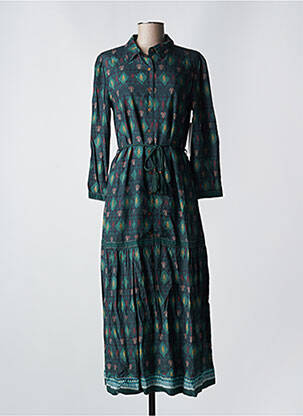 Rochie lungă mâneci lungi mâneci lungi verde AGATHE & LOUISE femeie
