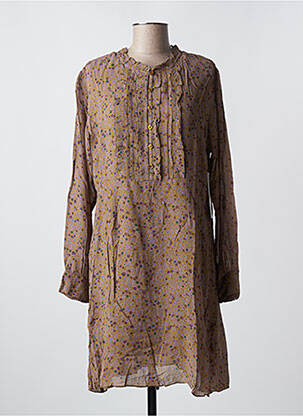 Rochie midi imprimeu floral mâneci lungi violet AGATHE & LOUISE femeie