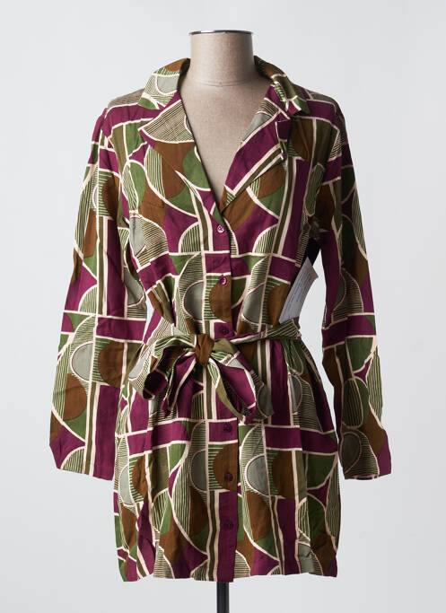 Tunică mâneci lungi închidere cu nasturi pe față roșu AGATHE & LOUISE femme