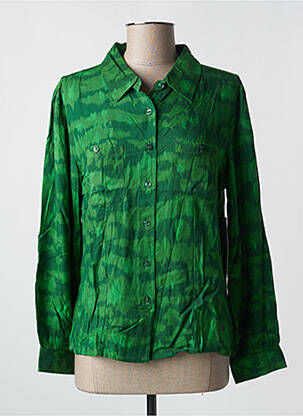 Cămașă croială cambrată mâneci lungi verde AGATHE & LOUISE femeie