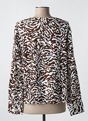 Tricou mâneci lungi mâneci lungi maro AGATHE & LOUISE femeie