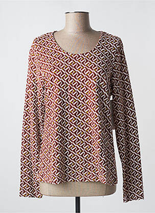 Tricou mâneci lungi mâneci lungi maro AGATHE & LOUISE femeie