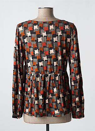 Tricou mâneci lungi mâneci lungi maro AGATHE & LOUISE femeie