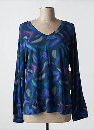 Tricou mâneci lungi mâneci lungi albastru AGATHE & LOUISE femeie