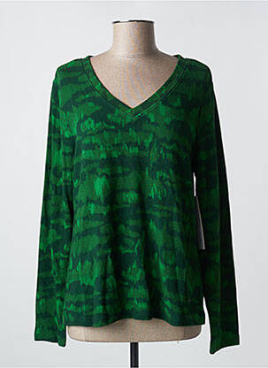 Pulover croială cambrată mâneci lungi verde AGATHE & LOUISE femeie