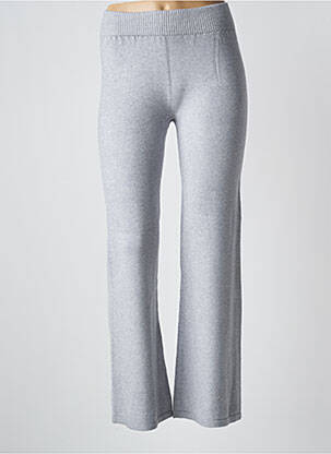 Pantalon evazat elasticitate talie înaltă gri L'ATELIER D'ANNA femeie