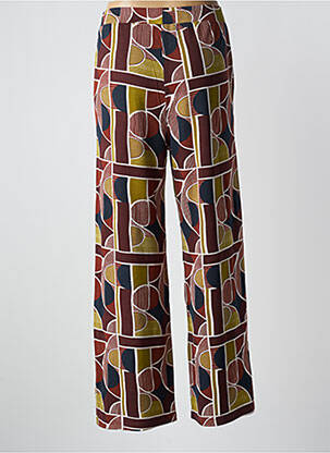 Pantalon larg buzunare talie înaltă portocalie AGATHE & LOUISE femeie