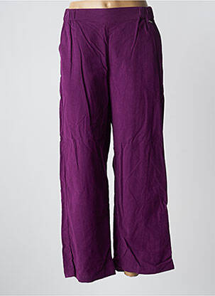 Pantalon larg buzunare talie înaltă violet AGATHE & LOUISE femeie